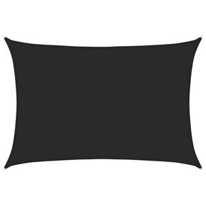 vidaXL Toldo de vela HDPE negro 160 g/m&sup2; 4x6 m