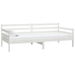 vidaXL Sof&aacute; cama sin colch&oacute;n madera maciza de pino blanco 90x200 cm