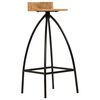 vidaXL Taburetes de barra de cocina 2 unidades madera maciza de mango