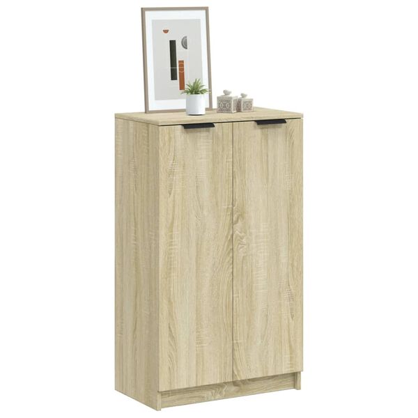vidaXL Mueble zapatero madera contrachapada roble Sonoma 59x35x100,5 cm