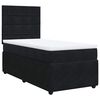 vidaXL Cama box spring con colch&oacute;n terciopelo negro 90x200 cm