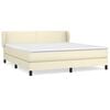 vidaXL Cama box spring con colch&oacute;n cuero sint&eacute;tico crema 180x200 cm
