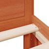 vidaXL Cama sin colch&oacute;n con cabecero madera de pino marr&oacute;n 200x200 cm