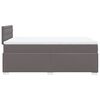 vidaXL Cama box spring con colchón cuero sintético gris 120x190 cm
