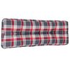 vidaXL Coj&iacute;n para sof&aacute; de palets tela a cuadros rojo 120x40x12 cm