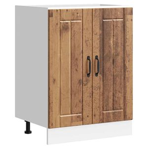 vidaXL Mueble bajo fregadero Lucca madera contrachapada madera antigua