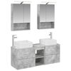 vidaXL Juego de muebles de ba&ntilde;o 5 pcs Gris Hormig&oacute;n