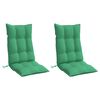 vidaXL Cojines de silla con respaldo alto 2 uds tela Oxford verde