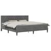 vidaXL Estructura de cama con colch&oacute;n Gris oscuro 180 x 200 cm
