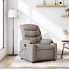 vidaXL Sill&oacute;n de masaje reclinable de tela gris taup&eacute;