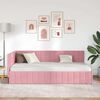 vidaXL Estructura de cama en esquina Rosa 100 cm x 200 cm Terciopelo
