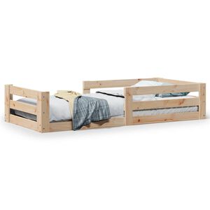 vidaXL Estructura de cama sin colch&oacute;n madera maciza de pino 80x200 cm