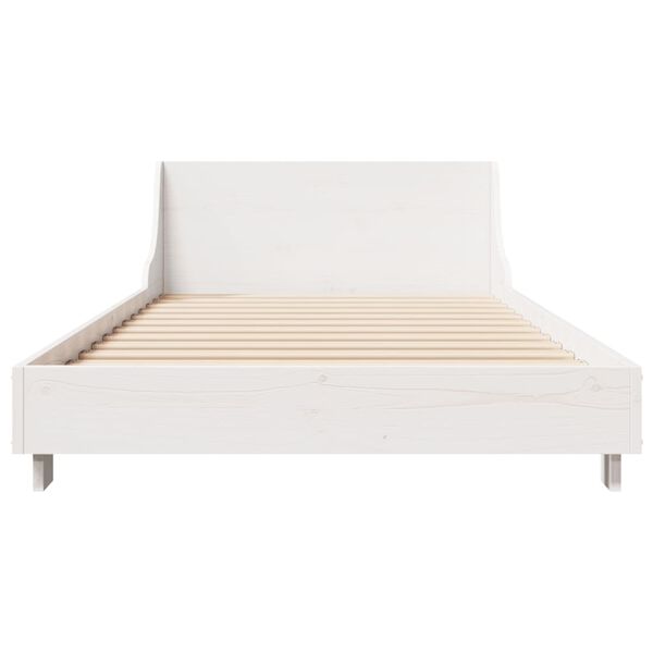 vidaXL Estructura cama sin colchón madera maciza pino blanca 100x200cm