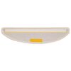 vidaXL Alfombrillas para escaleras 30 unidades 56x17x3 cm Blanco Semicircular