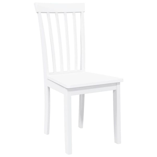 vidaXL Sillas de comedor 2 unidades madera maciza de caucho blanco