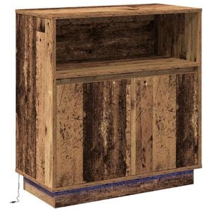 vidaXL Aparador LED Madera vieja 71 x 34,5 x 75 cm