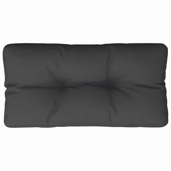 vidaXL Coj&iacute;n para sof&aacute; de palets de tela negro 80x40x12 cm