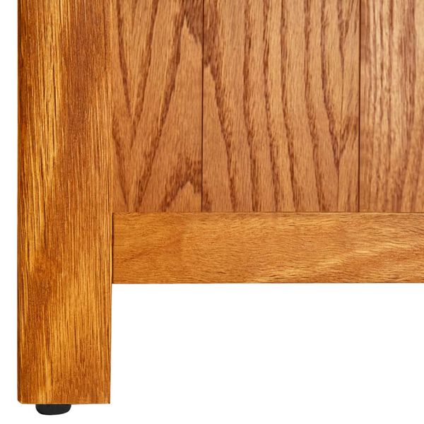 vidaXL Estantería de 4 niveles madera maciza de roble 45x22x110 cm