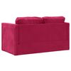 vidaXL Sofá cama de suelo 2 en 1 terciopelo rojo tinto 122x204x55 cm