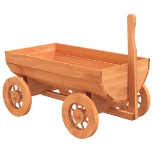 vidaXL Carreta decorativa madera maciza de abeto 70x43x54 cm