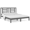 vidaXL Estructura de cama sin colch&oacute;n madera de pino gris 160x200 cm
