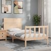 vidaXL Estructura de cama con cabecero madera maciza