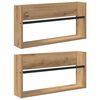 vidaXL Estante de revistas 2 uds. Roble artisan 60 x 12 x 30 cm