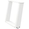 vidaXL Patas para mesa de centro en forma de U (2 unidades), color blanco, 50 x (42-43) cm, acero