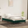 vidaXL Estructura cama sin colch&oacute;n terciopelo verde oscuro 100x210cm