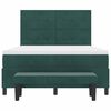 vidaXL Cama tipo Box Spring Verde oscuro 140 x 190 cm Terciopelo