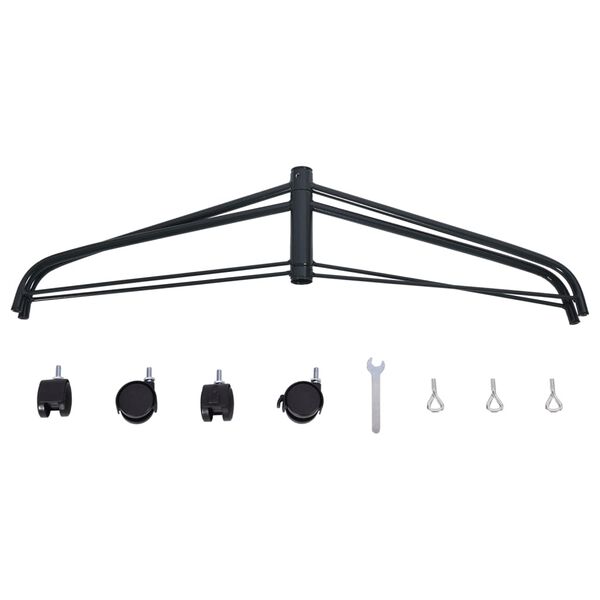 vidaXL Soporte de &aacute;rbol de Navidad con ruedas 68x63x23 cm