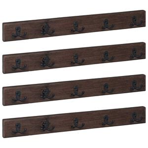 vidaXL Percha Marr&oacute;n 60 x 7 x 8 cm Madera s&oacute;lida recuperada