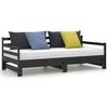vidaXL Sofá cama extraíble sin colchón negro 2x(90x200) cm