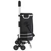 vidaXL Carro de compras Negro 47 x 39 x 100,5 cm Tela Oxford