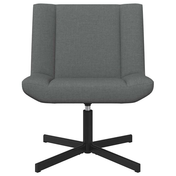 vidaXL Silla giratoria Gris oscuro 63 x 75 x 76 cm tela