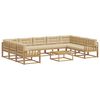 vidaXL Conjunto de sof&aacute;s de exterior con coj&iacute;n 10 pcs y Beige