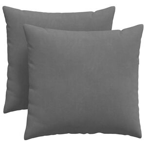 vidaXL Cojines de sof&aacute; 2 pcs Gris oscuro 45 x 45 cm tela