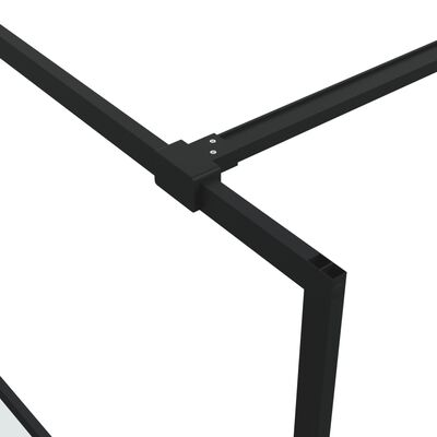 vidaXL Mampara de ducha vidrio ESG semiesmerilado negro 115x195 cm