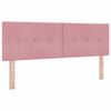 vidaXL Cama tipo Box Spring con colch&oacute;n Rosa 140 x 200 cm Terciopelo