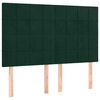 vidaXL Estructura cama sin colch&oacute;n terciopelo verde oscuro 140x200 cm