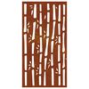 vidaXL Adorno de pared de jard&iacute;n acero corten dise&ntilde;o bamb&uacute; 105x55 cm