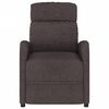 vidaXL Sill&oacute;n reclinable el&eacute;ctrico tela marr&oacute;n oscuro