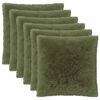vidaXL Funda de almohada 6 pcs HEERLEN Verde 60 x 60 cm Fleece PV