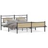 vidaXL Estructura de cama sin colchón metal roble Sonoma 160x200 cm