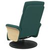 vidaXL Sillón reclinable con reposapiés tela verde oscuro