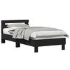 vidaXL Estructura de cama Roble Negro 203 x 95 x 70 cm
