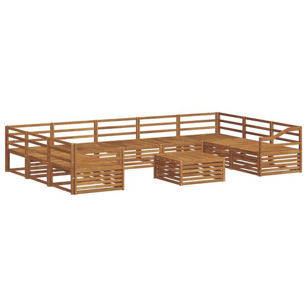vidaXL Juegos de sof&aacute;s 10 pcs Natural Madera de Acacia S&oacute;lida