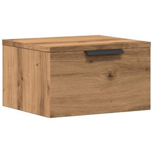 vidaXL Mesita de noche de pared roble artisan 34x30x20 cm