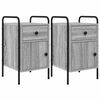 vidaXL Mesa de noche 2 uds. Sonoma gris 35 x 36,5 x 61 cm