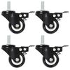vidaXL Ruedas giratorias con frenos 12 unidades 50 mm